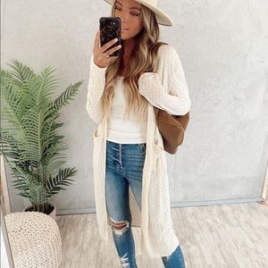 White Long Cardigan